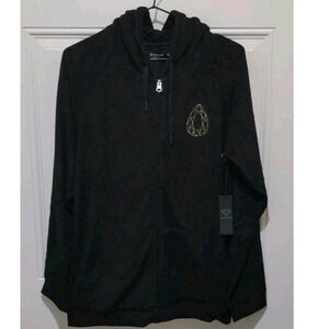 DIAMOND SUPPLY Tear drop‎ Zip-Up Black Hooded